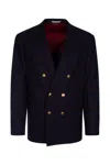 Brunello Cucinelli Tailored Double-breasted Jacket With Notch Lapels In Black