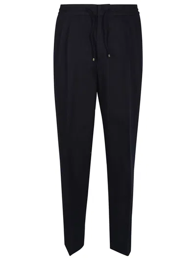BRUNELLO CUCINELLI BRUNELLO CUCINELLI BLACK DRAWSTRING WAIST PANTS WITH SIDE POCKETS