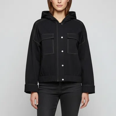 Pre-owned Brunello Cucinelli Black Jersey Monoli Detail Hooded Sweatshirt M