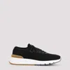 Brunello Cucinelli Sneakers With Mesh Panels In Black