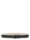 Brunello Cucinelli Leather Belt In Black