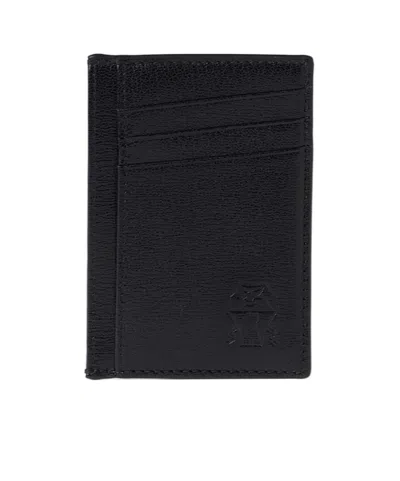 Brunello Cucinelli Leather Card Holder In Black