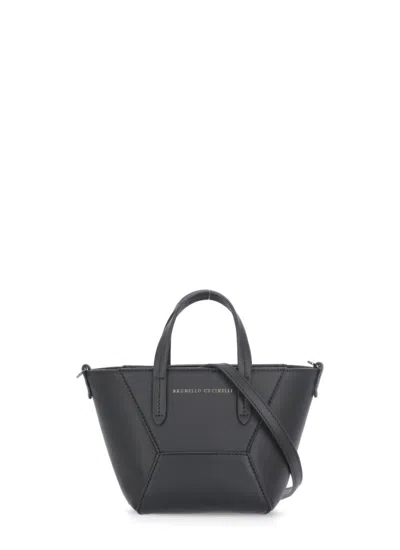 Brunello Cucinelli Black Leather Handbag