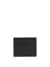 Brunello Cucinelli Black Leather Wallet With Textured Finish In Black