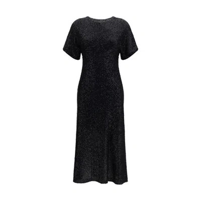 Brunello Cucinelli Black Linen Cocktail Dress