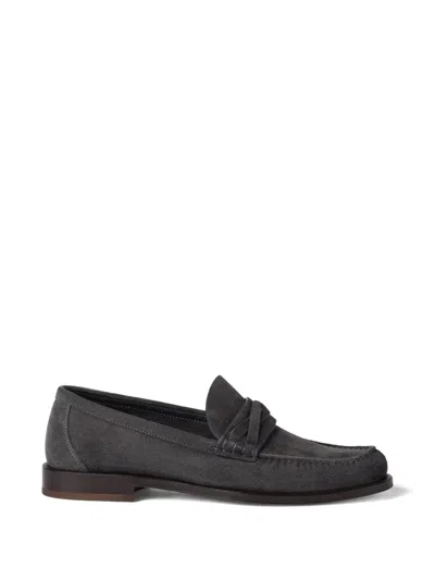 Brunello Cucinelli Black Loafers