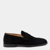 Brunello Cucinelli Leather-trimmed Suede Penny Loafers In Black