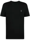 Brunello Cucinelli Cotton Jersey Crew Neck T-shirt With Logo In Black