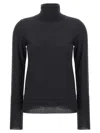 Brunello Cucinelli Lurex Turtleneck Sweater, Cardigans In Black