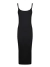 Brunello Cucinelli Black Sleeveless Dress With Monil Detail On The Shoulder Straps In Black
