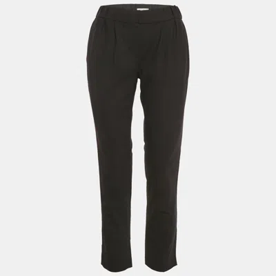 Pre-owned Brunello Cucinelli Black Monili Detail Trousers S