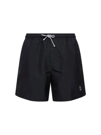 Brunello Cucinelli Black Nylon Swim Shorts