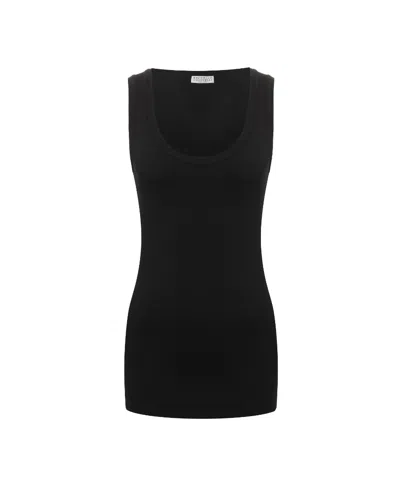 Brunello Cucinelli Black Round-necked Vest