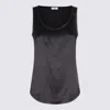 Brunello Cucinelli Silk Top In Black