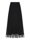 Brunello Cucinelli Black Skirt In Silk