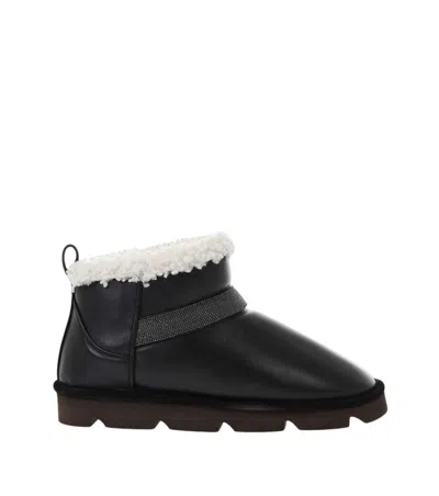 Brunello Cucinelli Black Slip-on Boots