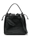 Brunello Cucinelli Soft Leather Mellow Bucket Bag In Black