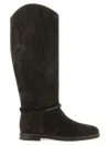 Brunello Cucinelli Black Solid Boots In Black