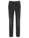 Brunello Cucinelli Black Stretch Denim Skinny Jeans In Gray