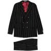 Brunello Cucinelli Pinstriped Suit In Black