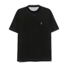 Brunello Cucinelli Logo Crew Neck Cotton T-shirt With Contrast Trim In Black