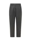 Brunello Cucinelli Black Tailored Flat Front Pants In Black