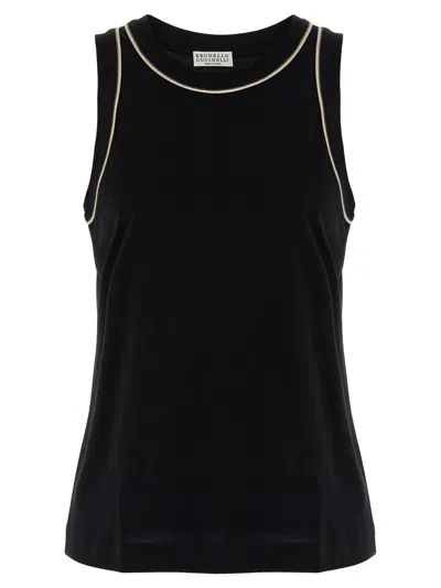 BRUNELLO CUCINELLI BLACK TANK TOP MONILE
