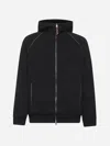 Brunello Cucinelli Black Techno Cotton Zip-up Hoodie