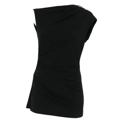 BRUNELLO CUCINELLI BRUNELLO CUCINELLI BLACK TOPS - BLOUSES WOMEN