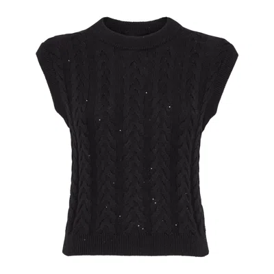 Brunello Cucinelli Black Tops - Vests & Tank Tops Women