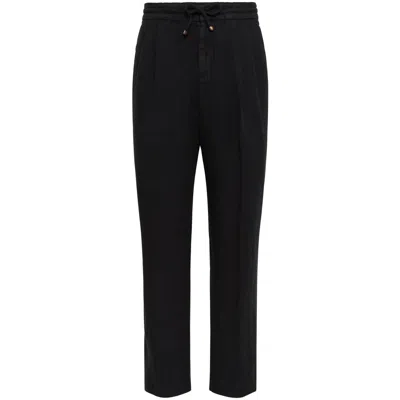 Brunello Cucinelli Black Trousers - Track Pants Men