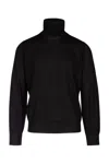 Brunello Cucinelli Lightweight Turtleneck Sweater In Cashmere And Silk In Black