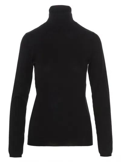 BRUNELLO CUCINELLI BLACK TURTLENECK WOOL SWEATER