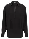 Brunello Cucinelli V-neck Shirt Monile Shirt And Blouse Black In Black