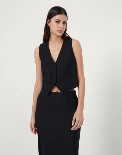 Brunello Cucinelli Button-up Waistcoat In Black