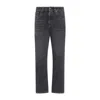 BRUNELLO CUCINELLI BRUNELLO CUCINELLI BLACK WASHED DENIM CROPPED JEANS