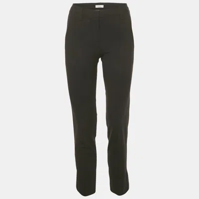 Pre-owned Brunello Cucinelli Black Wool Monili Hem Trousers Xs