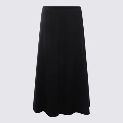 BRUNELLO CUCINELLI BLACK WOOL SKIRT