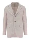 Brunello Cucinelli Papaya-colored Prince Of Wales Jacket