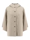 Brunello Cucinelli Water-resistant Bonded Cotton Poplin Hooded Jacket With Heat-bonded Seams