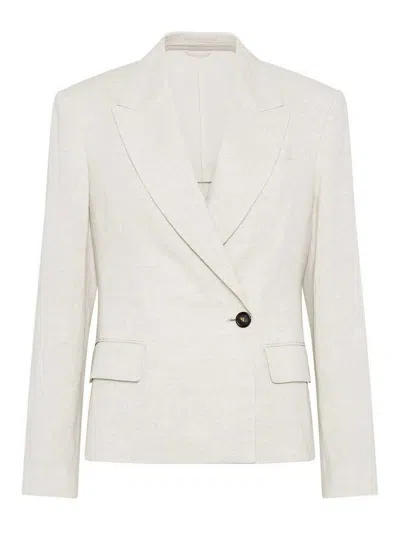 BRUNELLO CUCINELLI BLAZER - BLANCO