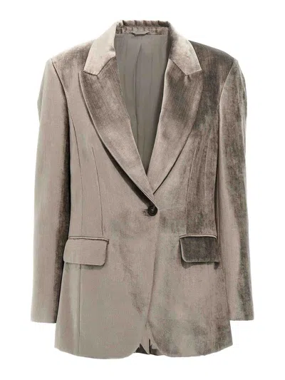 BRUNELLO CUCINELLI BLAZER - GRIS