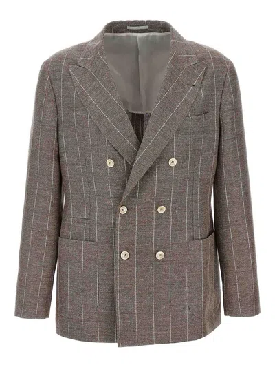 BRUNELLO CUCINELLI BLAZER - MARRÓN