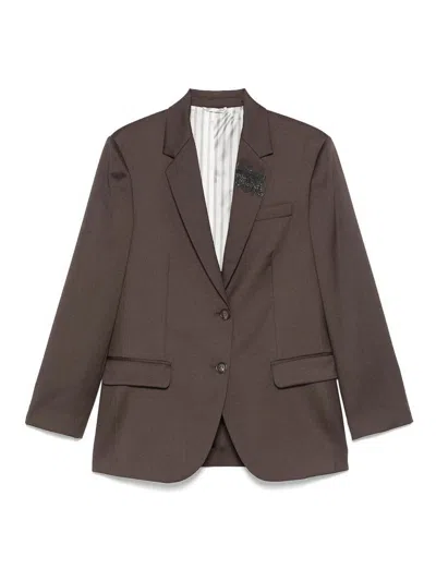 BRUNELLO CUCINELLI BLAZER - MARRÓN