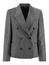 Brunello Cucinelli Blazer Twill Sparkling Blazers Silver In Gray