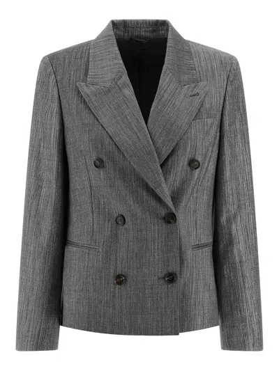BRUNELLO CUCINELLI BLAZER - PLATA