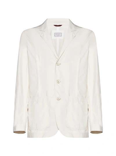 Brunello Cucinelli Blazer In Avorio