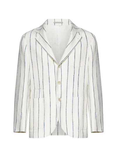 Brunello Cucinelli Blazer In Bianco