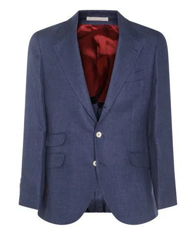 Brunello Cucinelli Cavallo Blazer In Blue