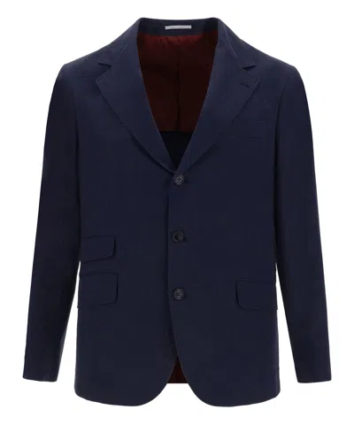 Brunello Cucinelli Blazer Jacket In Blue Navy